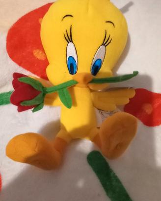 PELUCHE LOONEY TUNES TITTI CON ROSA ROSSA