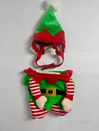 Costume vestito cane gatto elfo Natale tg piccola