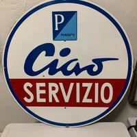 Insegna smaltata originale CIAO Piaggio Servizio