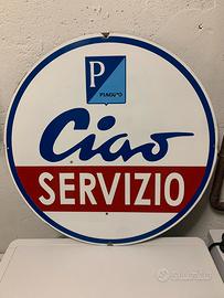 Insegna smaltata originale CIAO Piaggio Servizio