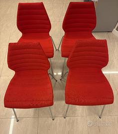 4 sedie rosse Kartell Maui Soft