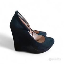 zeppe nere scamosciate n 39