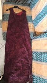 Abito Lungo Elegante Bordeux/Melanzana – Trama Art