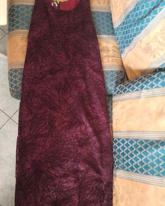 Abito Lungo Elegante Bordeux/Melanzana – Trama Art