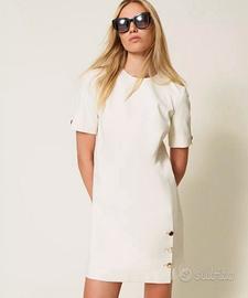 Abito corto con bottoni gioiello Twinset