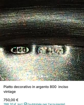 Piccola ciotola posaoggetti argento 800 68 PA