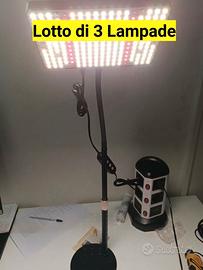 Lotto 3 Lampade LED Coltivazione Indoor 25W Zinqol
