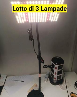 Lotto 3 Lampade LED Coltivazione Indoor 25W Zinqol