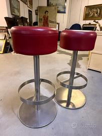 Coppia sgabelli Pedrali vintage anni ‘70 pelle
