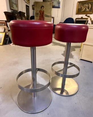 Coppia sgabelli Pedrali vintage anni ‘70 pelle