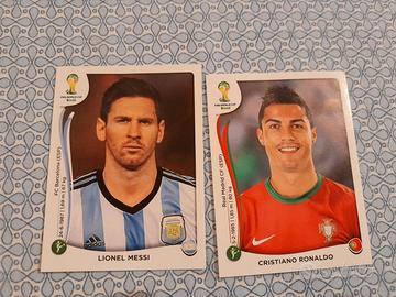 Figurine Panini Messi Ronaldo Mondiali Brasile
