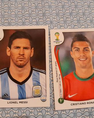 Figurine Panini Messi Ronaldo Mondiali Brasile