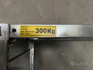 Scaffalatura industriale metallica portata 300kg