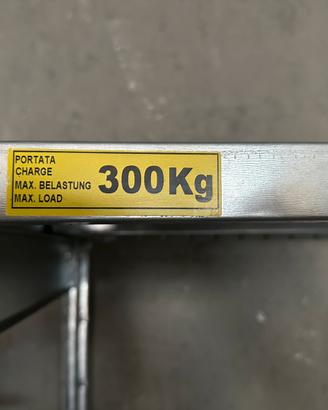 Scaffalatura industriale metallica portata 300kg