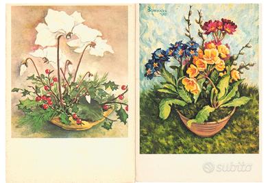 LOTTO 14 CARTOLINE DI QUADRI DIPINTI CON LA BOCCA