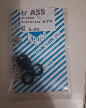 cerchi completi ricambio tron 1/43 ford escort str