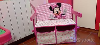 Panchetta e porta giochi Minnie Disney