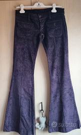 pantaloni donna a zampa Dondup