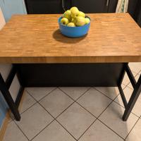 Isola per cucina Vadholma Ikea nero/rovere