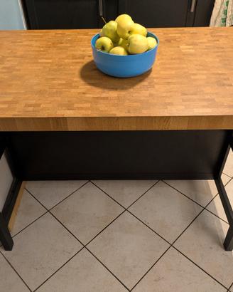 Isola per cucina Vadholma Ikea nero/rovere