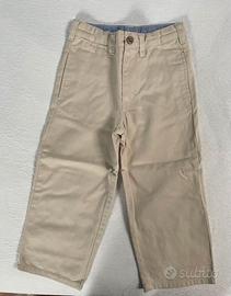 Pantaloni beige cotone bambino taglia 4 anni