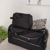 Set Borsone viaggio + Beauty case nero