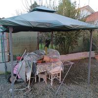 Gazebo da giardino 3x3 metri di colore verde