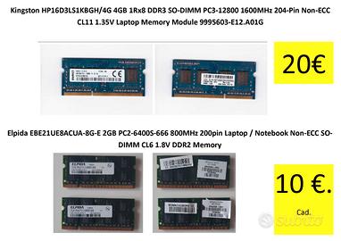 SCHEDE RAM PC NOTEBOOK (#16)