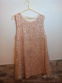 Vestito color oro con paillettes