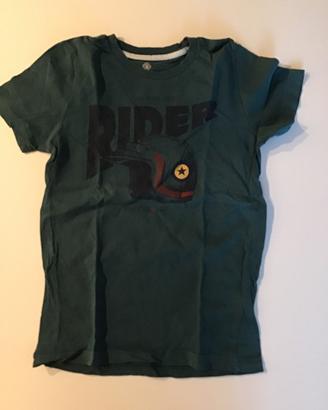 T-shirt bambino Rider Skate 7-8 anni verde casual