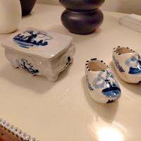 Set vintage Delft blu e bianco stile Olandese