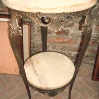 Tavolino liberty bronzo e alabastro