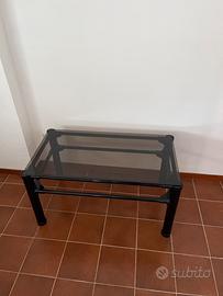 Tavolo vetro e metallo nero – stile vintage