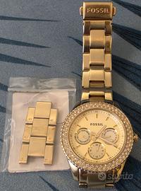 Orologio Fossil ES3101 Donna Oro Giallo e Maglie