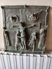 FORMELLA bronzea - portale della chiesa di S. Zeno