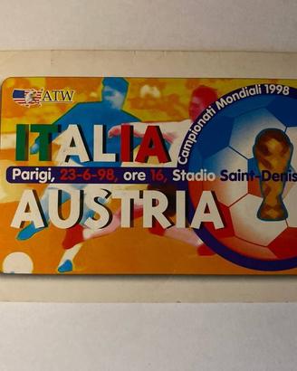 Scheda telefonica Italia Austria 1998 sigillata