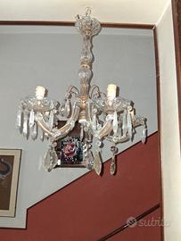 Lampadario prismi cristallo