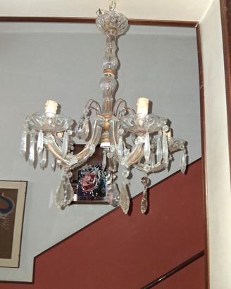 Lampadario prismi cristallo