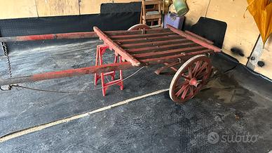 Carretto agricolo d’epoca in legno anni 30’