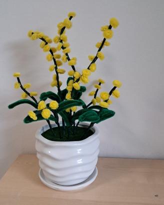 mimosa fatta con i scovolini