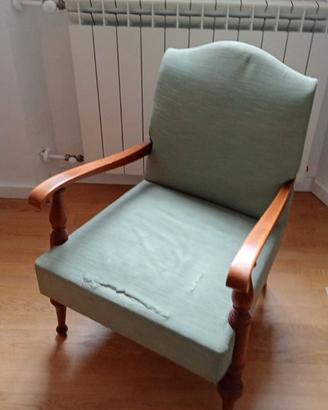 Poltroncina, poltrona, seduta verde