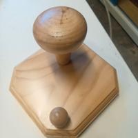 Appendiabiti da muro legno naturale 2 ganci