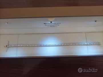 Bracciale Tennis oro bianco e diamanti 