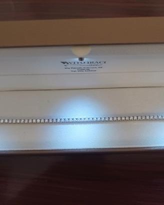 Bracciale Tennis oro bianco e diamanti 