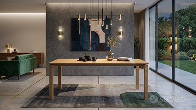 Tavolo in Rovere 180/220 x 90 h 74 Marca Danese