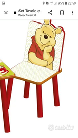 tavolino con sedie Winnie the Pooh