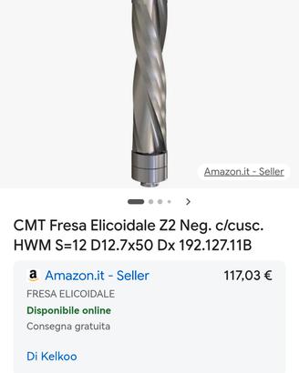 fresa a candela con cuscinetto a copiare 