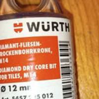 Punta diamantata per gres 12mm Wurth