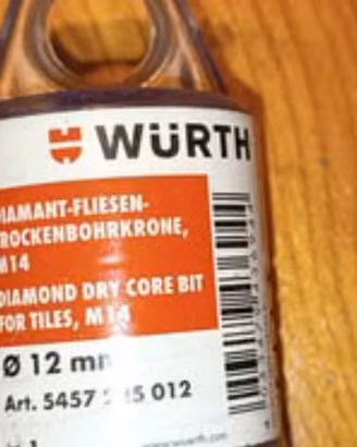 Punta diamantata per gres 12mm Wurth