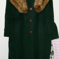 giaccone in lana anni 70 con pelliccia di visone